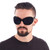 Largemouth Mens Industrial Style Wrap Sunglasses (Black) Largemouth Mens Industrial Style Wrap Sunglasses (Black)