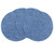 Floroom 15 Inch Round Braided Placemats Set of 4, Washable Heat Resistant Cotton Polyester Circle Boho Place Mats for Kitchen Dining Table - Seascape Blue