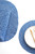 Floroom 15 Inch Round Braided Placemats Set of 4, Washable Heat Resistant Cotton Polyester Circle Boho Place Mats for Kitchen Dining Table - Seascape Blue