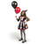 Spooktacular Creations Girls Clown Costume, Halloween Scary Clown Costume, Black and White Bloody Jester Dress for Girls Halloween Dress Up, Role Play, Cosplay Party-M