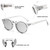 Gleyemor Vintage Polarized Sunglasses for Men UV400 Protection Retro Round Sunglasses Hand-crafted Acetate Frame (Clear Grey/Silver Mirror)