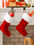 EBANKU Christmas Stocking Holders, Set of 4 Mantel Stocking Hangers Bases for Fireplace Free Standing Christmas Party Decoration (Bronze)