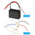 PATIKIL CBB61 Ceiling Fan Capacitor, 1Set 5+5uF 250V AC 50/60HZ 4 Wires with 3 Speed Fan Switch for Air Conditioner Fan Motor Star Run Capacitors