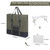 REDCAMP Folding Table Storage Bag, WaterProof Carry Bag with Handles for Folding Picnic Camping Card Table, Green 26" D x 5" W x 24" H