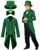 Geyoga BoysPatrick's Day Costume Kids Leprechaun Costumes Gothic Vintage Steampunk Tailcoat with Leprechaun Hat Bow Tie(145), Green