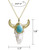 Ladywowu Turquoise Necklace, Bull Necklace Skull Jewelry for Men, December Birthstone Jewelry for Women