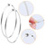 4 Pairs Silver Plated Clip On Hoop Earrings Brass Circle Fake Hoop Spring Earring Clips and 4 Pairs Anti-Pain Earring Pads for Women Non-Pierced Ears, 4 Sizes