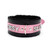 paloli Women Pink Leather Choker Necklace, Punk Gothic Black Fluffy Name Letters Collar Leash Neck Jewelry (BKPK Fluff, SISSY)