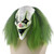 QNGCOLRCY Clown Joker Mask for Halloween with Green Wig Adult Creepy Cosplay Costume Masks (Green)