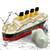 The Original 6 inch Floating Titanic Bath Toy from Tubtastic with free large Iceberg. Bath toy, Pool toy, RMS Titanic.