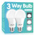 Gonhom 3 Way LED Light Bulbs 50 100 150W Equivalent, Daylight White 5000K 3 Way Light Bulbs, A19 Three Way Light Bulb,E26 Base LED Light Bulb for Reading,Living Room-2 Pack