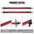 X AUTOHAUX 2pcs 150mm 5.91" Splitter Support Rods Adjustable Front Rear Bumper Lip Splitter Strut Rod Tie Support Bars Fit Most Vehicle Red