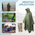 Plus Size Rain Poncho with Hood and Reflective Stripes, Big and Tall Rain Poncho, Ideal as Rain Ponchos for Adults Plus Size, Extra Large Poncho for Outdoor Activities, Dark Green