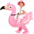 One Casa Inflatable Flamingo Costume Riding On Flamingo Air Blow up Funny Fancy Dress Party Halloween Costume for Kids (7-10Yrs)