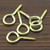 HELIFOUNER 100 Pieces 3# Screw Eyes, Screw in Eye Hooks, Metal Screw Eye Pins Hooks, Brass Plated Steel Screw Eyes, Gold