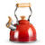 ROCKURWOK Tea Kettle, Tea Pot with Cool Touch Ergonomic Handle, Teapot Food Grade Stainless Steel, Tea Kettle Stovetop, Kettle Teapot, Whistling Tea Kettle, Small Tea Pot, 1.6 Quart (Red)