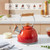 ROCKURWOK Tea Kettle, Tea Pot with Cool Touch Ergonomic Handle, Teapot Food Grade Stainless Steel, Tea Kettle Stovetop, Kettle Teapot, Whistling Tea Kettle, Small Tea Pot, 1.6 Quart (Red)