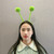 CHEU antenna headband costume as bee, snail, ant, insect props with bendable plush pom pom bopper (green)