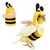 Gittcoll Anelekor Halloween Pet Birds Costume Small Animals Clothes Birds Cosplay Outfit Bee Shaped Hoodies for Parrots African Greys Parakeet Cockatiel Sun Conure Finch Budgie (Bee, Large)