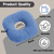 coceyese Ear Piercing Pillow for Side Sleepers with Ear Hole, Donut Pillow for CNH and Ear Pain Ear Inflammation Pressure Sores, Ear Guard Pillow (Blue)