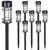 Mancra Solar Pathway Lights, 8 Pack LED Solar Lights Outdoor Waterproof, Glass Metal Garden Lighting for Yard Path Landscape Lawn Walkway Driveway, 3000K