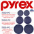 Pyrex (2) 7202-PC 1 Cup (2) 7200-PC 2 Cup (2) 7201-PC 4 Cup Blue Replacement Lids - Original Genuine Pyrex - Made in the USA Pyrex (2) 7202-PC 1 Cup (2) 7200-PC 2 Cup (2) 7201-PC 4 Cup Blue Replacement Lids - Original Genuine Pyrex - Made in the USA