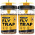 Fly Traps Outdoor [Set of 2] with Dissolvable Non-Toxic Bait - Reusable Hanging Bug Catcher Killer for All Flies for Outside Bug Control Patios, Barns, Ranches Etc. Hanging Fly Traps with Tie Included