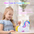 PJDRLLC Piggy Bank Girls: Unicorn Piggy Banks - Unbreakable Plastic Coin Money Bank with Alphabet Stickers - Rainbow