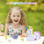 PJDRLLC Piggy Bank Girls: Unicorn Piggy Banks - Unbreakable Plastic Coin Money Bank with Alphabet Stickers - Rainbow