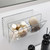 HomeSoGood Cotton Swab Storage Box, Transparent Bathroom Holder Canisters, Wall Mounted Makeup Organizer for Cotton Balls and Pads