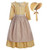 ReliBeauty Pioneer Girl Costume Colonial Prairie Dress Yellow 140