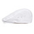 JANGOUL Men Ivy Cap Cotton Twill Newsboy Flat Hat (White, 7 3/8)