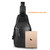 Leather Sling Bag Purse Chest Shoulder Backpack,Concealed Carry Crossbody Bags for Men Wander Plus Anti Theft Bag