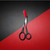 Man Made: Eyebrow + Mustache Scissor, 2 in 1 Comb & Scissor Trimmer, Become a Better Man (Red)