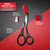 Man Made: Eyebrow + Mustache Scissor, 2 in 1 Comb & Scissor Trimmer, Become a Better Man (Red)