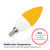 Sleep Light Bulb, Candleabra Size E12, 5 Pack, Blue Light Blocking Amber 1600K Warm Color, Emits Only 0.06% Blue Light for Healthy Sleep. For Sleep, Baby Nursery. 3W LED, Equal to 30W Incandescent.