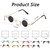 JUFORHQC Retro Glasses Out-of-The-Ordinary Sunglasses with Extremely Small Lenses Unisex