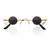 JUFORHQC Retro Glasses Out-of-The-Ordinary Sunglasses with Extremely Small Lenses Unisex