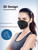 HUHETA 50 Packs KN95 Face Mask, 5-Layer Face Mask Filter Efficiency≥95% (Black)