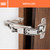 TOUCH Cabinet Hinges (1 Pair, 2 PCS) Face Frame 165 Degree Full Overlay Clip-on Lazy Susan Self Close Folding Cupboard Door 3-Way Adjustable Kitchen Corner Cabinet Hinges with Screws