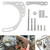 LWP Low Mount Alternator Bracket Double Hump Heads Adjustable Billet Kit for Small Block Chevy SBC 305 327 350 5.0L 5.7L V8 Eight Cylinder Long Water Pump Carburetor V Belt