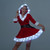 bDDeDD Women's Santa Costume LED Light Up Christmas Dress Cosplay Mrs. Claus Costume (XL, Red)