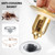 WEAQALD Universal Bathroom Sink Stopper, 1.1~1.5'' Stainless Steel Sink Draw Stopper, Bullet Core Push Type No Overflow Pop Up Sink Drain Plug Bathtub Sink Strainers (Gold)
