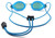 Resurge Sports Anti Fog Racing Swimming Goggles with Quick Adjust Bungee Strap (Blue Mirror)