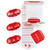 Kitchen Utensil Multi-Press Red White + 4 Inserts Gnocchi Dough Press