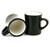 Marble Creek Ceramic Diner Campfire Mugs, 10oz, Set of 4 (Black)