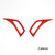 Voodonala Wheel Eyebrow Side Air Conditioning Vent Decoration Cover Trim for Jeep Wrangler JL JLU Gladiator JT 2018-2024(2pcs,red,ABS)