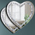 DMDFIRST Heart Shaped Silver Glass Mirror 2 Pack 12x12inch Crystal Crush Diamond Decor Chain Mirror for Wall Decoration DMDFIRST Heart Shaped Silver Glass Mirror 2 Pack 12x12inch Crystal Crush Diamond Decor Chain Mirror for Wall Decoration