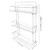 Evelots 3-Tier Spice Rack-Door/Wall Mounted-Sturdy Coated Metal-Up to 18 Bottles