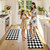 KIMODE Anti Fatigue Kitchen Mats for Floor, Farmhouse Rugs for Kitchen Floor, Kitchen Floor Mat Non Slip, Cushioned Standing Mat for Laundry Office Sink Desk Black and White Diamond 17"x47"+17"x29"